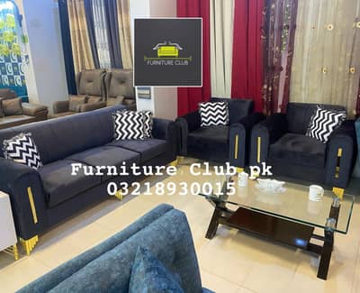 Turkish 5 Seater Sofa Set - 7 Seater Sofa Set - Diwan Puffy Sofa Sets