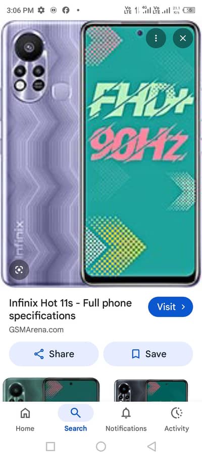 infhnixs hot 11s 4/128 complete box touch break
