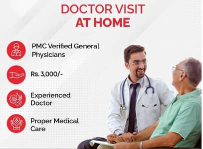 DOCTOR VISIT AT HOME.  contact no.  0333-3135303