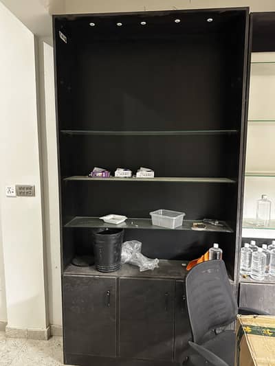 Display Racks – Plywood Build with Glass Shelves & LED Lights