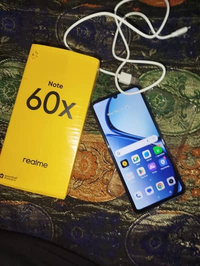 Realme note 60x with box in warranty