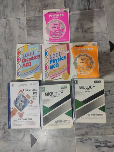 AS level topical past paper books( bio, physics ,chemistry,maths)