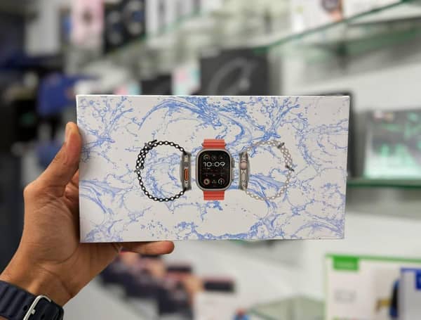 Apple Logo USA VARIENT Original 49mm AMOLED Display Smart Watch with Vibrant Orange smart watch Ocean Band smartwatch Titanium Finish SMART WATCH