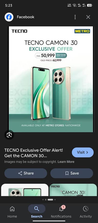 technocamon 30 12 +12 GB 256 GB