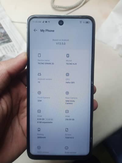 Tecno speak 20 8/256