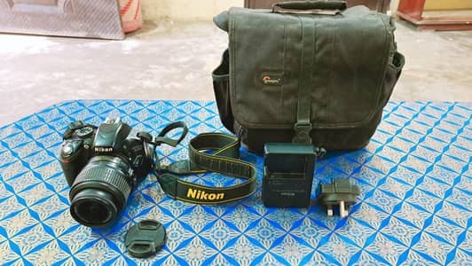Nikon D3200 with Original Bettery, Charger, Lens cover, Beg. . .