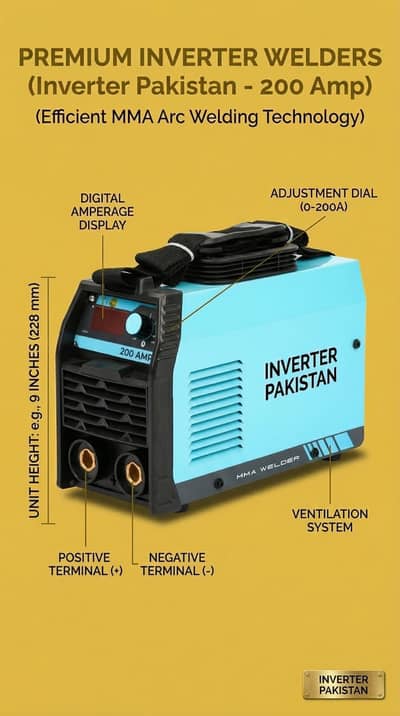 Inverter MMA Welding Machine - 200A to 500A (Heavy Duty & Portable)