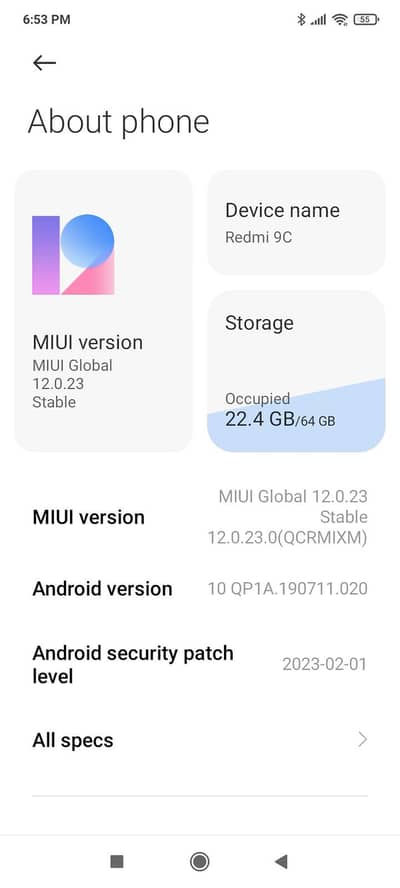 Redmi 9c All oky