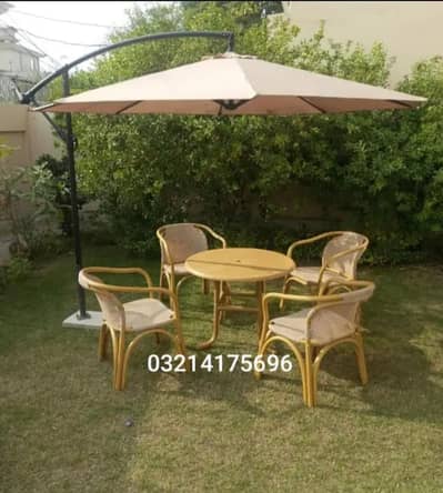 OUTDOOR GARDEN UPVC RATTAN FURNITURE BENCH UMBRELLA