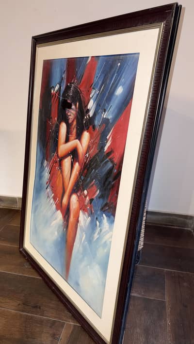 Modern Abstract Figurative Painting (Framed)
