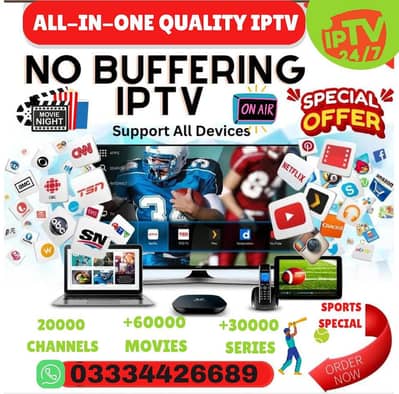 Iptv -world no,1  for all world movies ,series & live *03099990526
