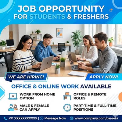 Part-Time & Full-Time Jobs | Male & Female | Work From Home