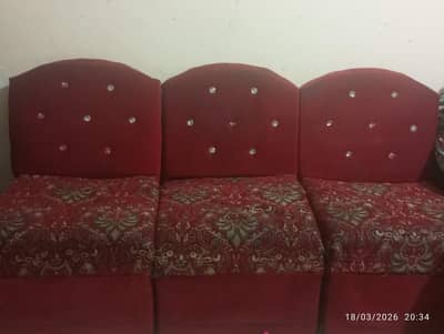 6 seater sofa with table