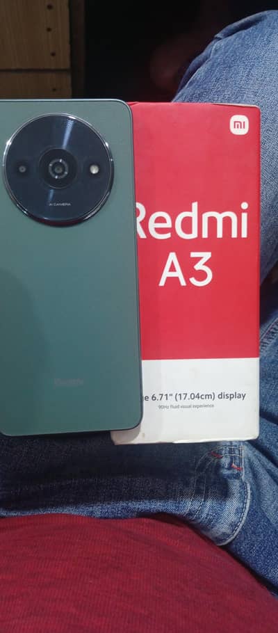 Redmi A3 with original box charger