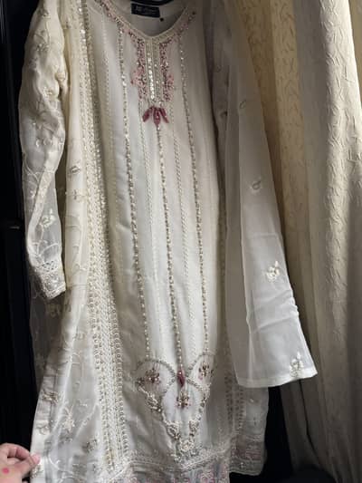 Embroided chiffon dress