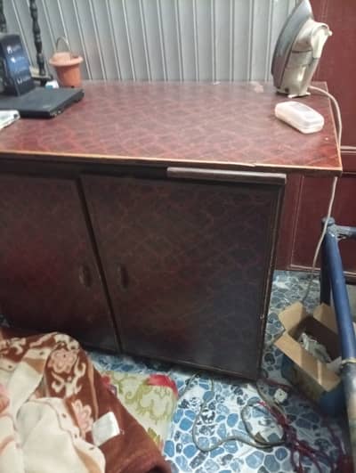 Iron stand with clothes store