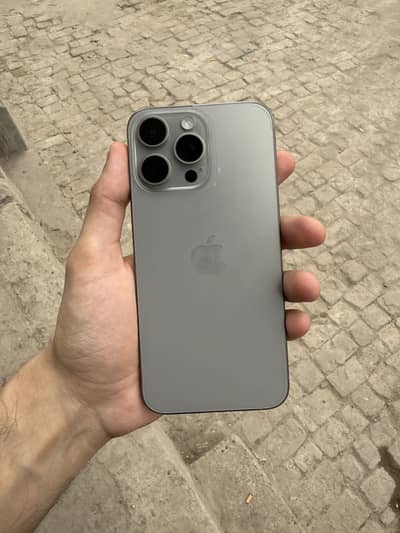 IPhone 15 pro max Jv with box Natural Titanium 10/10 condition