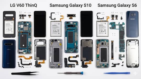 samsung s10, lg v60 thinq  and samsung s6