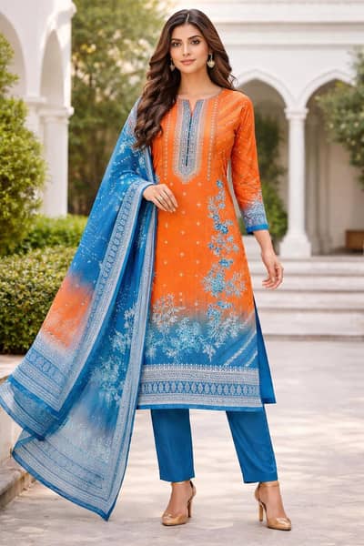 lawn 3 piece suit printed suit