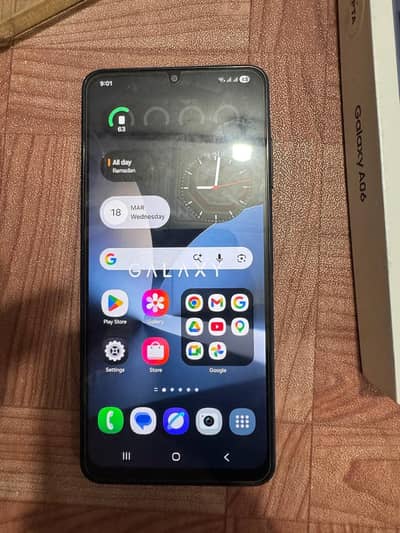 samusng a06 4/64 with cable warranty till july 2026