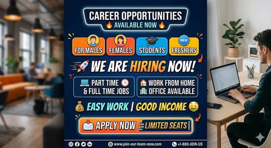 Career Opportunities Available Now ll We Are Hiring !