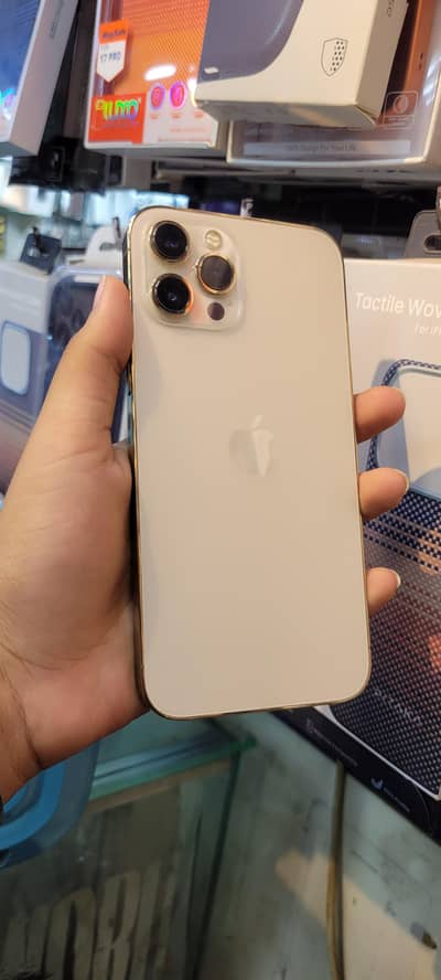 IPHONE 12 PRO MAX 256 GB WITH BOX 10.10 CONDITION GOLD WATER PACK