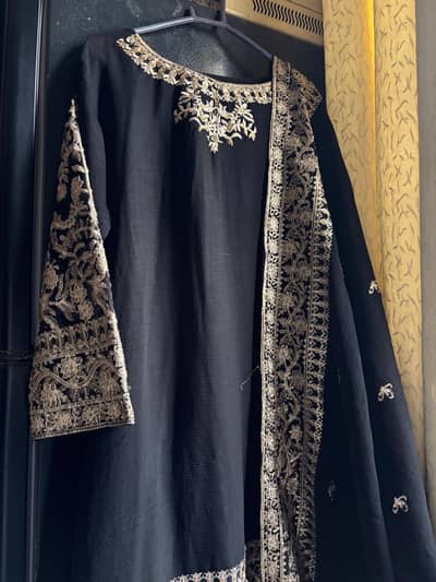 stitched embroidered dress