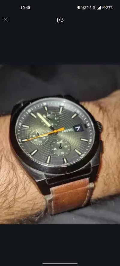 American Brand Fossil Chronograph Green Dial Watch