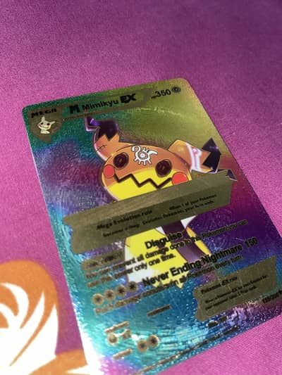 Mega Mimikyu Pokemon card with 350HP