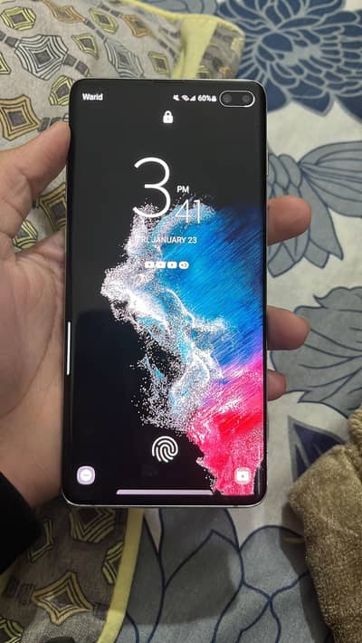 Samsung S 10 plus official Pta approved 128 gb storage and 8 ram.