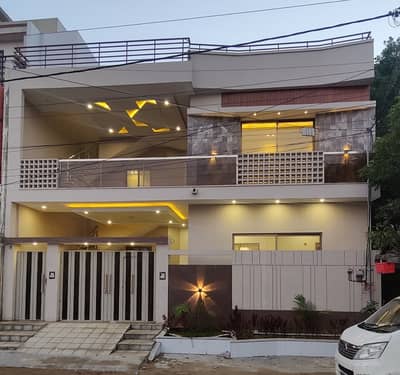 LUXURY BRAND NEW 240 SQUARE YARD GROUND+ONE HOUSE FOR SALE IN SECTOR 25-A PUNJABI SAUDAGARAN SOCIETY SCHEME 33 KARACHI