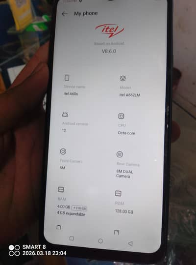 ITEL A60S FOR URGENT SALE REQUIRED