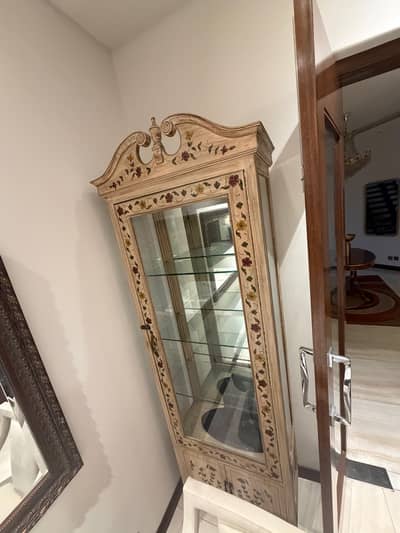 Decore wardrobe drawing room lounge vintage wood hand painted regal