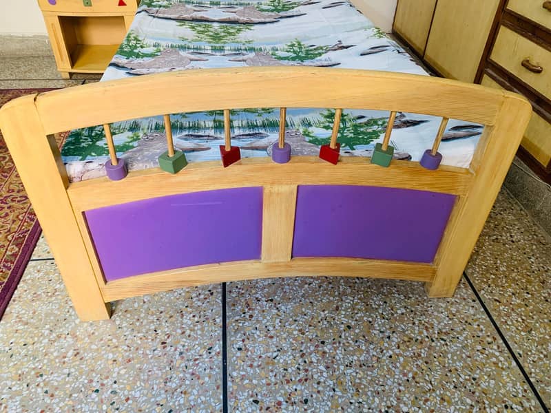 Single Bed, Side Table & Study Table with Chair 1