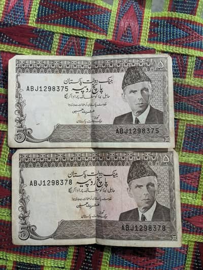5 rupy walay note