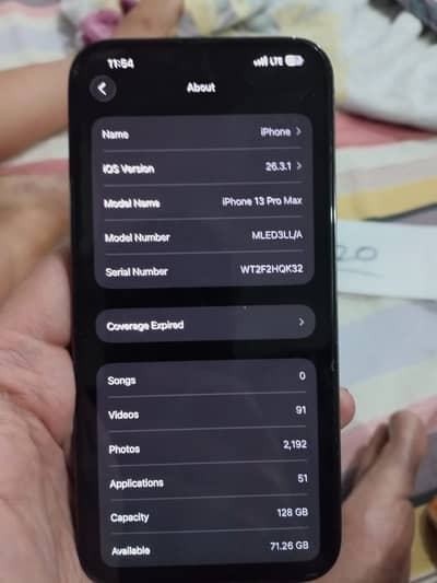 Iphone 13 Pro Max 128gb PTA Approved