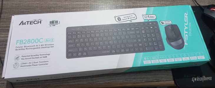 A4tech Keyboard and Mouse FB2800C Air2 Bluetooth & 2.4G Desktop Set