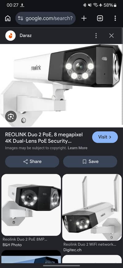 16MP Reolink Color Night Vison Two Way Talk Duo 2
