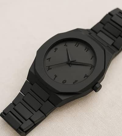 *Black Marble Premium Arabic Aura Unisex Watch*