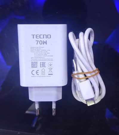 Tecno Camon 30 Original 70W fast charger for sale