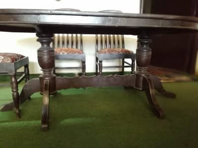 shesham dining table with chairs