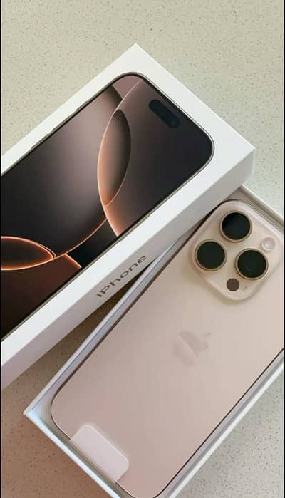 16 Pro Max 256 FU 93%-BH 10/10 Desert TRA Sim Time Available With Box