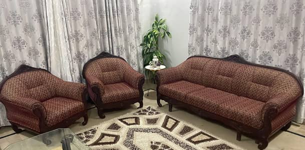 5 seater shesham wood sofa