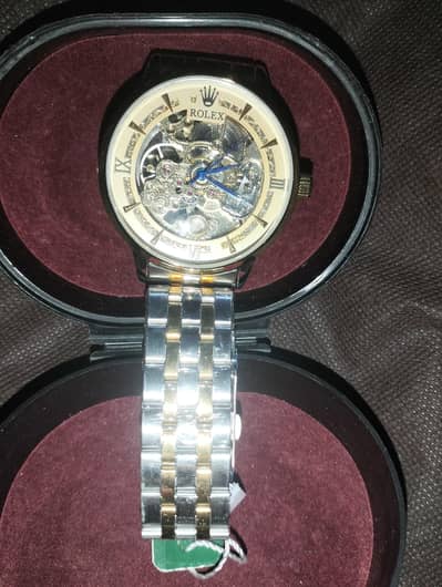 Rolex skeleton automatic watch