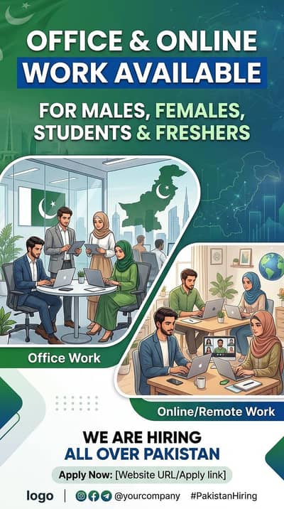 Office & Online Jobs Opportunities Across Pakistan  Apply Now 