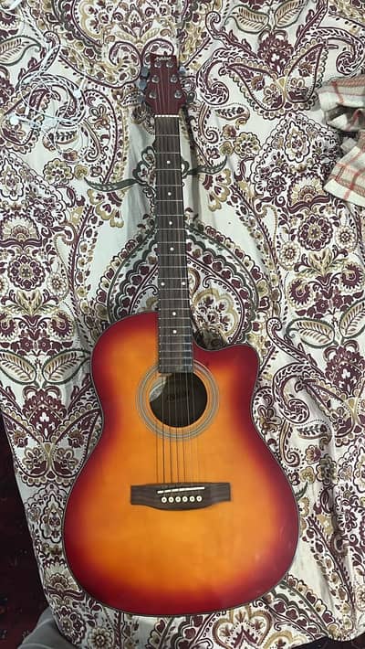 Ashton Acoustic Sunburst Guitar - Cutaway shape