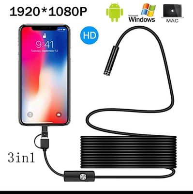 7mm 1-10m Micro USB cctv Inspection HD Endoscope video