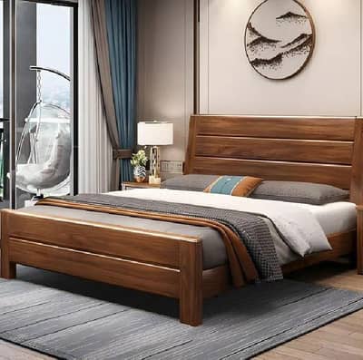 new wooden double bed