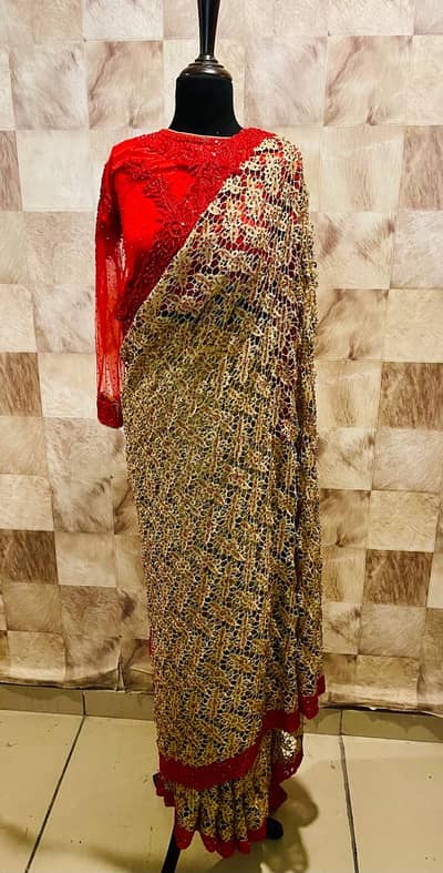 Saree with heavy Embroidery