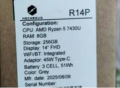 box pack Ryzen laptop 13 generation